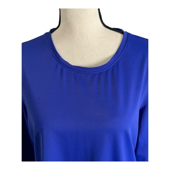 L.L. BEAN Women's L Reg‎ Long Sleeves Dark Blue Scoop Neck UPF Sweatshirt - Picture 2 of 12